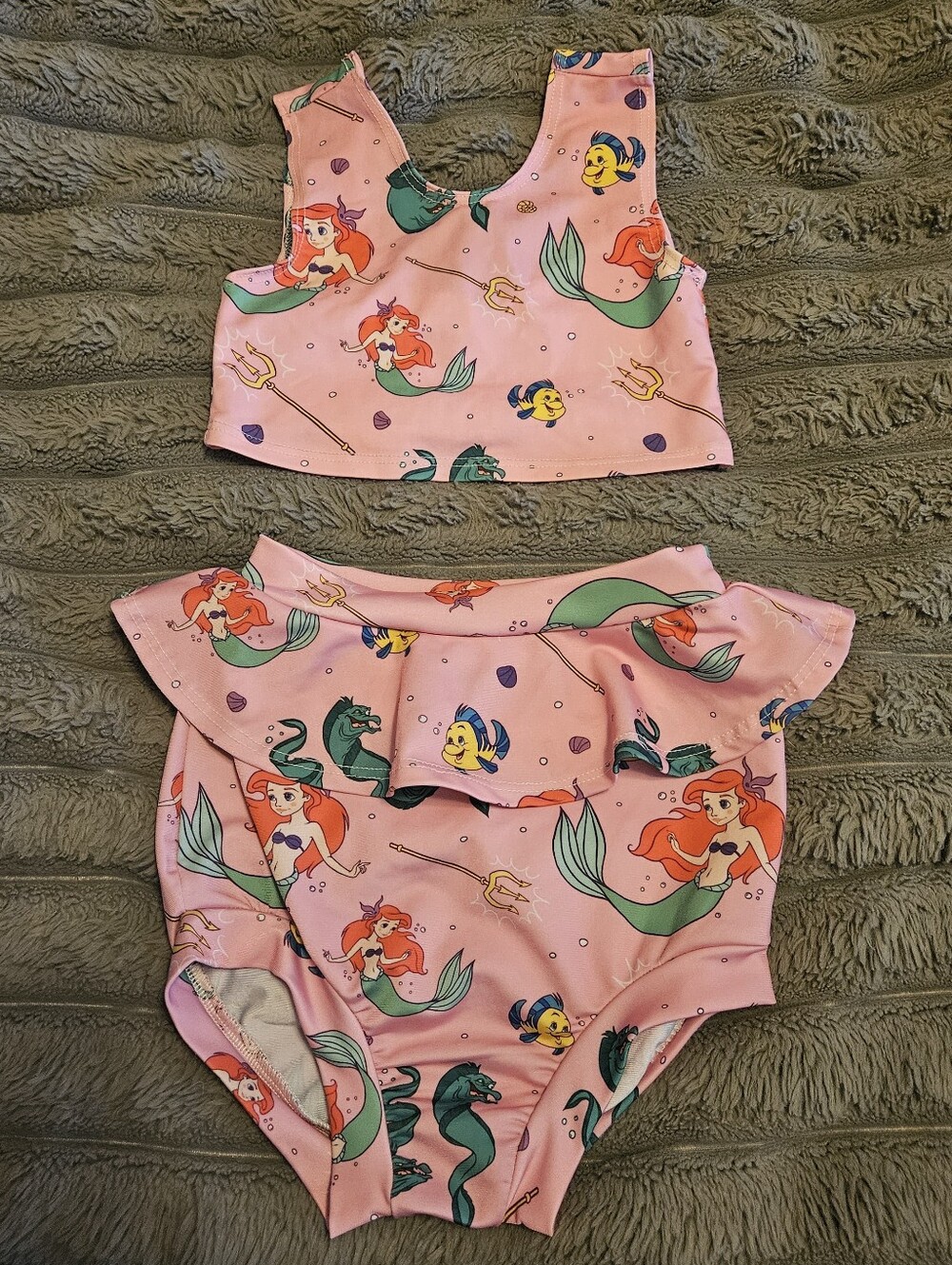 Pink Mermaid Two-Piece Swimsuit Set